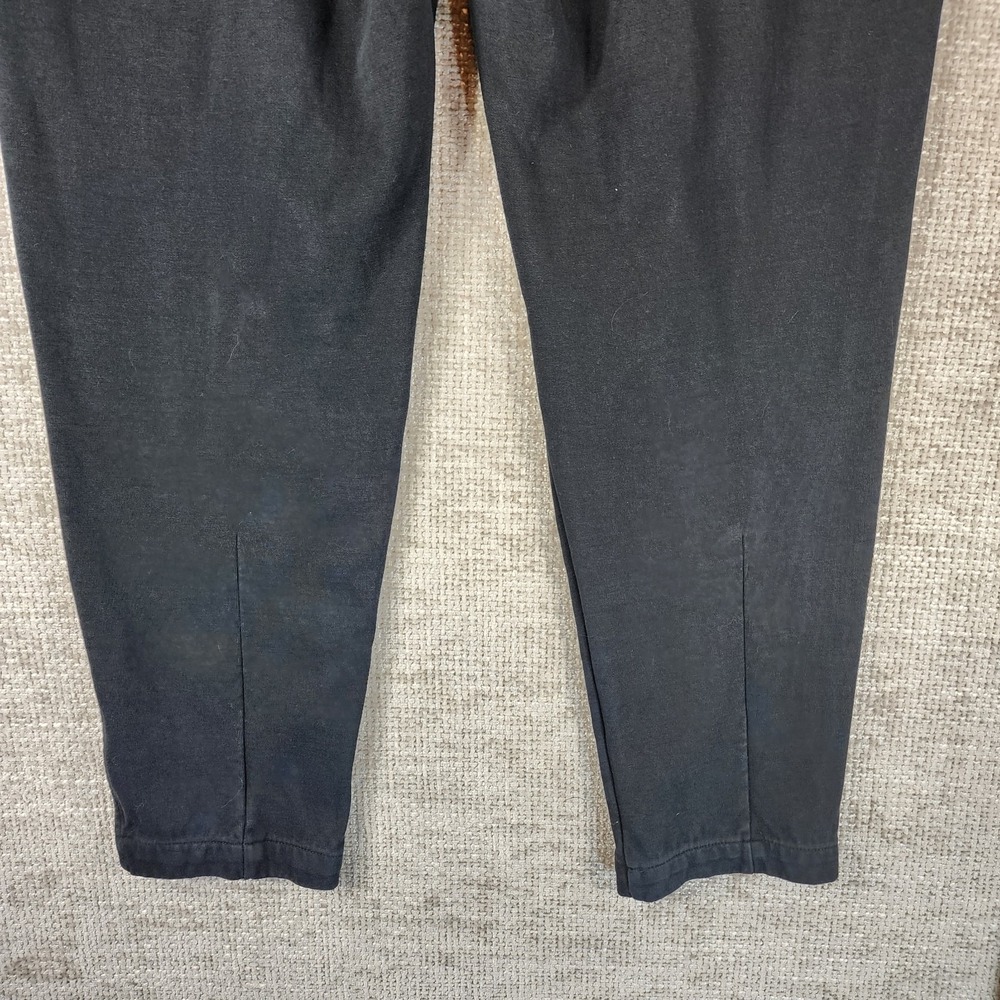 Young LA 620 Cafe Trousers Mens 36L Heavy Black Sweat Pants Tapered 33x27 *Flaw - Picture 10 of 13